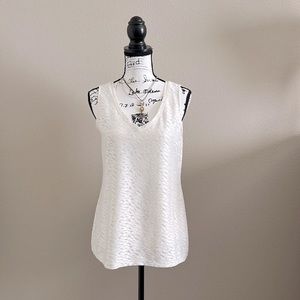 Banana Republic | Lace V-neck Sleeveless Top